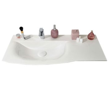 Laguna modern classic Möbelwaschtisch - 101,2 cm, STONEPLUS weiß