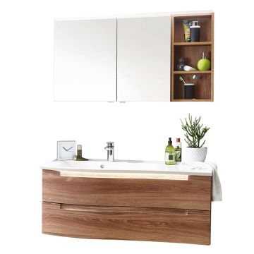 Laguna Brio Badmöbel-Set 4 121,2 cm Spiegelschrank mit Waschtisch