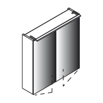 Lanzet Spiegel Spiegelschrank - 60 cm Skizze