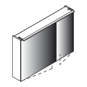 Lanzet Spiegel Spiegelschrank - 90 cm Skizze