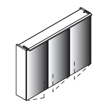 Lanzet Spiegel Spiegelschrank - 90 cm Skizze