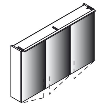 Lanzet Spiegel Spiegelschrank - 100 cm Skizze