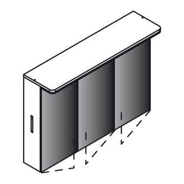 Lanzet Spiegel Spiegelschrank L8 - 90 cm Skizze
