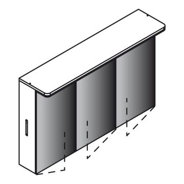 Lanzet Spiegel Spiegelschrank L8 - 100 cm Skizze