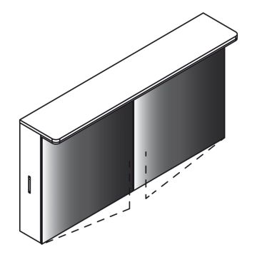 Lanzet Spiegel Spiegelschrank L8 - 120 cm Skizze