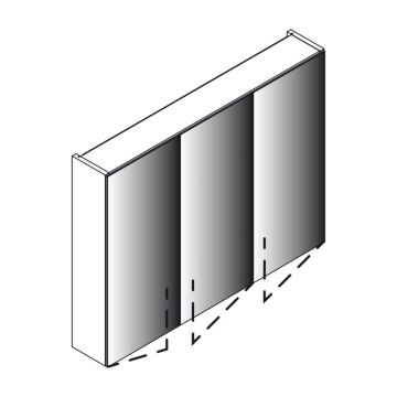Lanzet Spiegel Spiegelschrank L0 - 90 cm Skizze