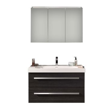 Lanzet K1 Badmöbel Set 3 - Spiegelschrank, Keramik-WT und WTU