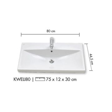 Marlin Bad 3020 - Life Möbelwaschtisch - 80 cm, Keramik