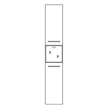 Pelipal Cassca Hochschrank - 30 cm Skizze