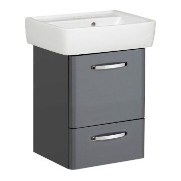 Pelipal Velo Keramikwaschtisch mit Unterschrank 55 cm