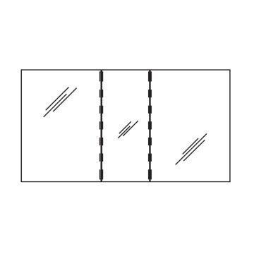 Pelipal S35 Spiegelschrank 130 cm Skizze