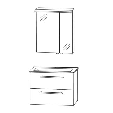 Puris Fine Line Badmöbel Set - 62 cm Skizze