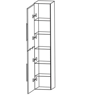 Puris Fine Line Hochschrank als Besenschrank, 30 cm Skizze