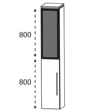 Puris Cool Line Hochschrank - 30 cm Skizze