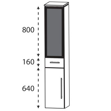 Puris Cool Line Hochschrank - 30 cm Skizze