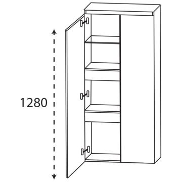 Puris Kera Plan Mittelschrank - 60 cm Skizze