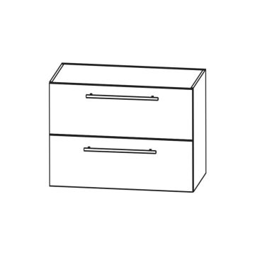 Puris Kera Plan Plattenunterschrank 40 cm 2 Auszüge Skizze