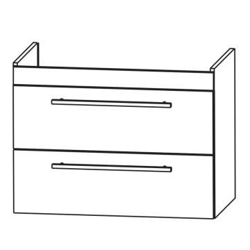 Puris Kera Plan Waschtischunterschrank - 80 cm Skizze, für ME by Starck 830