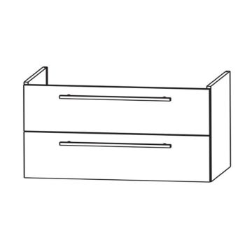 Puris Kera Plan Waschtischunterschrank - 100 cm für Durastyle 1000