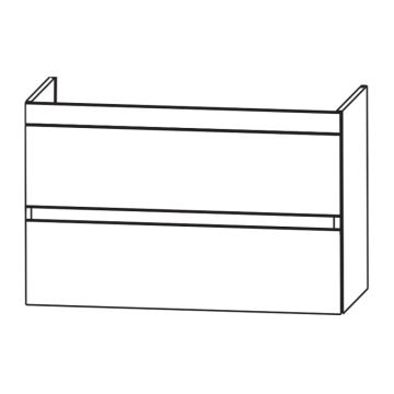 Puris Kera Plan Waschtischunterschrank - 100 cm Skizze