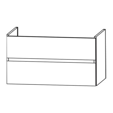 Puris Kera Plan Waschtischunterschrank - 100 cm Skizze