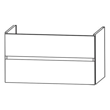 Puris Kera Plan Waschtischunterschrank - 115 cm Skizze