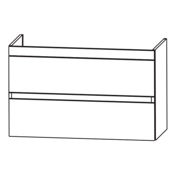 Puris Kera Plan Waschtischunterschrank - 120 cm Skizze