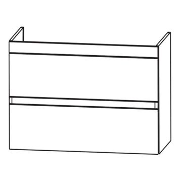 Puris Kera Plan Waschtischunterschrank - 125 cm Skizze