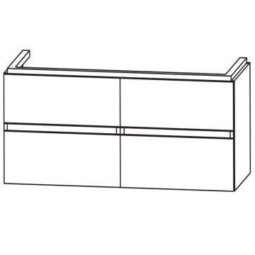 Puris Kera Plan Waschtischunterschrank - 120 cm Skizze