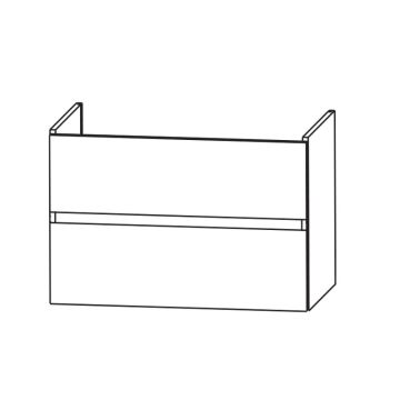 Puris Kera Plan Waschtischunterschrank - 40 cm Skizze
