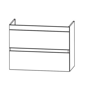 Puris Kera Plan Waschtischunterschrank - 50 cm Skizze