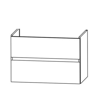 Puris Kera Plan Waschtischunterschrank - 50 cm Skizze