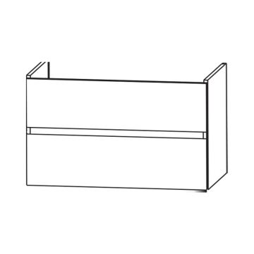 Puris Kera Plan Waschtischunterschrank - 54 cm Skizze
