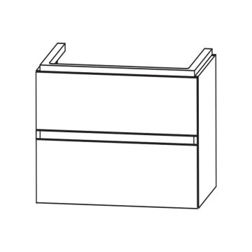 Puris Kera Plan Waschtischunterschrank - 50 cm Skizze