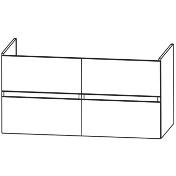 Puris Kera Plan Waschtischunterschrank - 145 cm Skizze