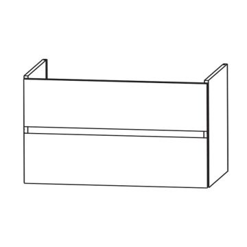 Puris Kera Plan Waschtischunterschrank - 60 cm Skizze