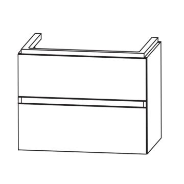 Puris Kera Plan Waschtischunterschrank - 60 cm Skizze