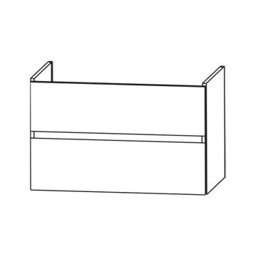 Puris Kera Plan Waschtischunterschrank - 60 cm Skizze
