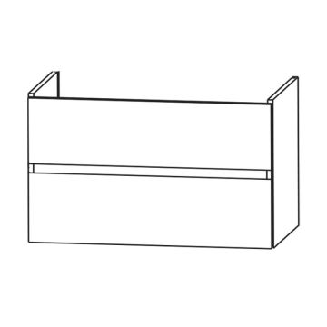 Puris Kera Plan Waschtischunterschrank - 65 cm Skizze
