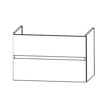 Puris Kera Plan Waschtischunterschrank - 71 cm Skizze