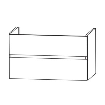 Puris Kera Plan Waschtischunterschrank - 72 cm Skizze