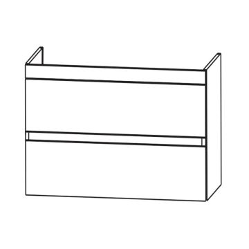 Puris Kera Plan Waschtischunterschrank - 75 cm Skizze