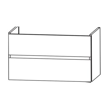 Puris Kera Plan Waschtischunterschrank - 75 cm Skizze