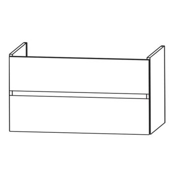 Puris Kera Plan Waschtischunterschrank - 87 cm Skizze