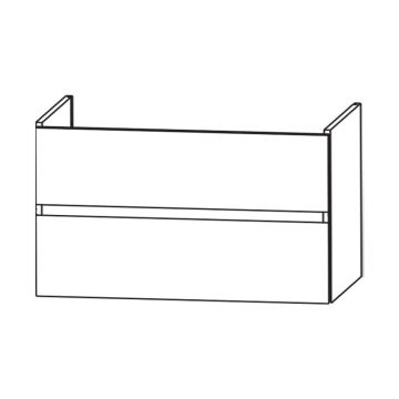 Puris Kera Plan Waschtischunterschrank - 85 cm Skizze