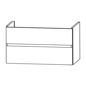 Puris Kera Plan Waschtischunterschrank - 90 cm Skizze