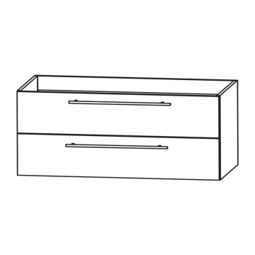 Puris Kera Plan Waschtischunterschrank 120 cm, 1 Auszug, 1 Schubkasten