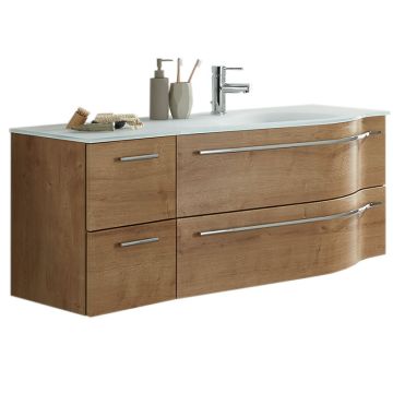 Puris Swing Waschtischunterschrank mit Waschtisch 120 cm Variante links