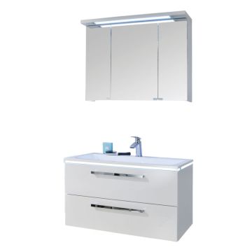 Puris Star Line Badmöbel Set 90 cm mit Spiegelschrank