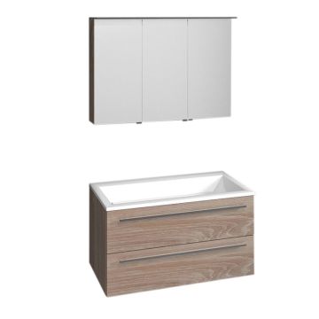Puris Star Line Badmöbel Set 90 cm mit Spiegelschrank
